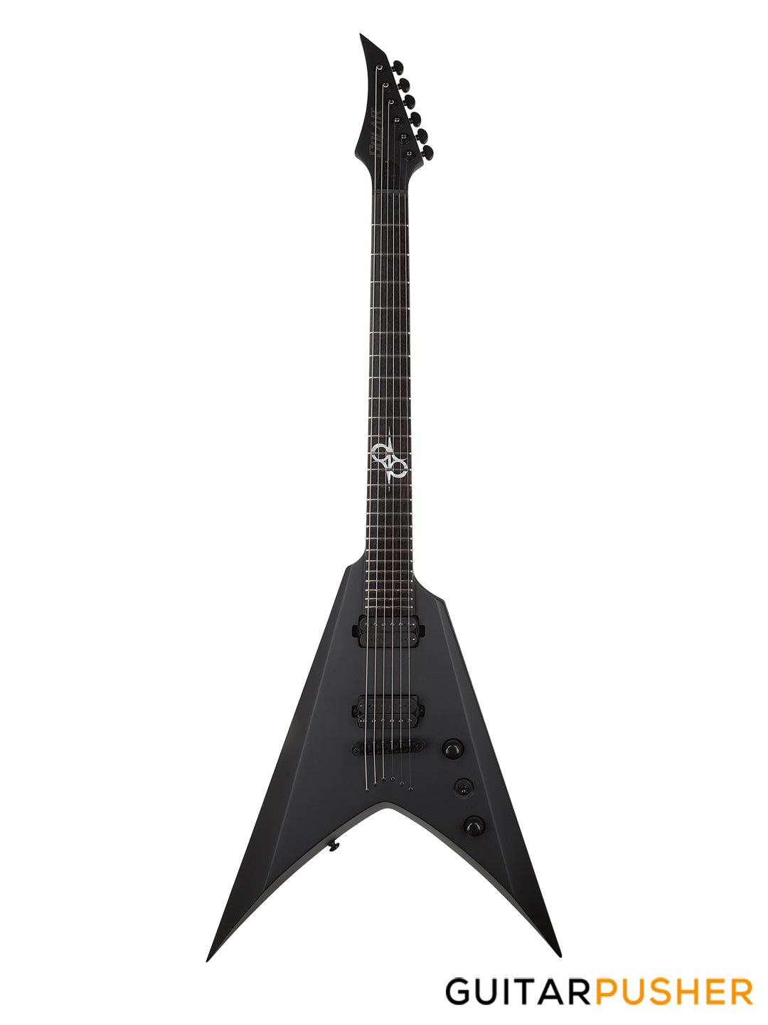 Solar Guitars V2.6C Carbon Black Matte Flying V Electric Guitar