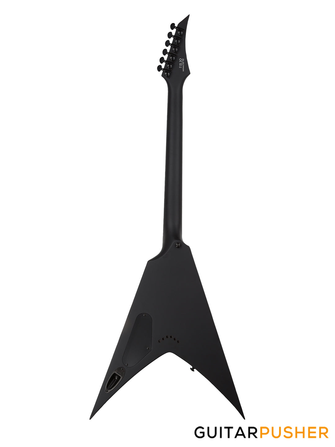 Solar Guitars V2.6C Carbon Black Matte Flying V Electric Guitar