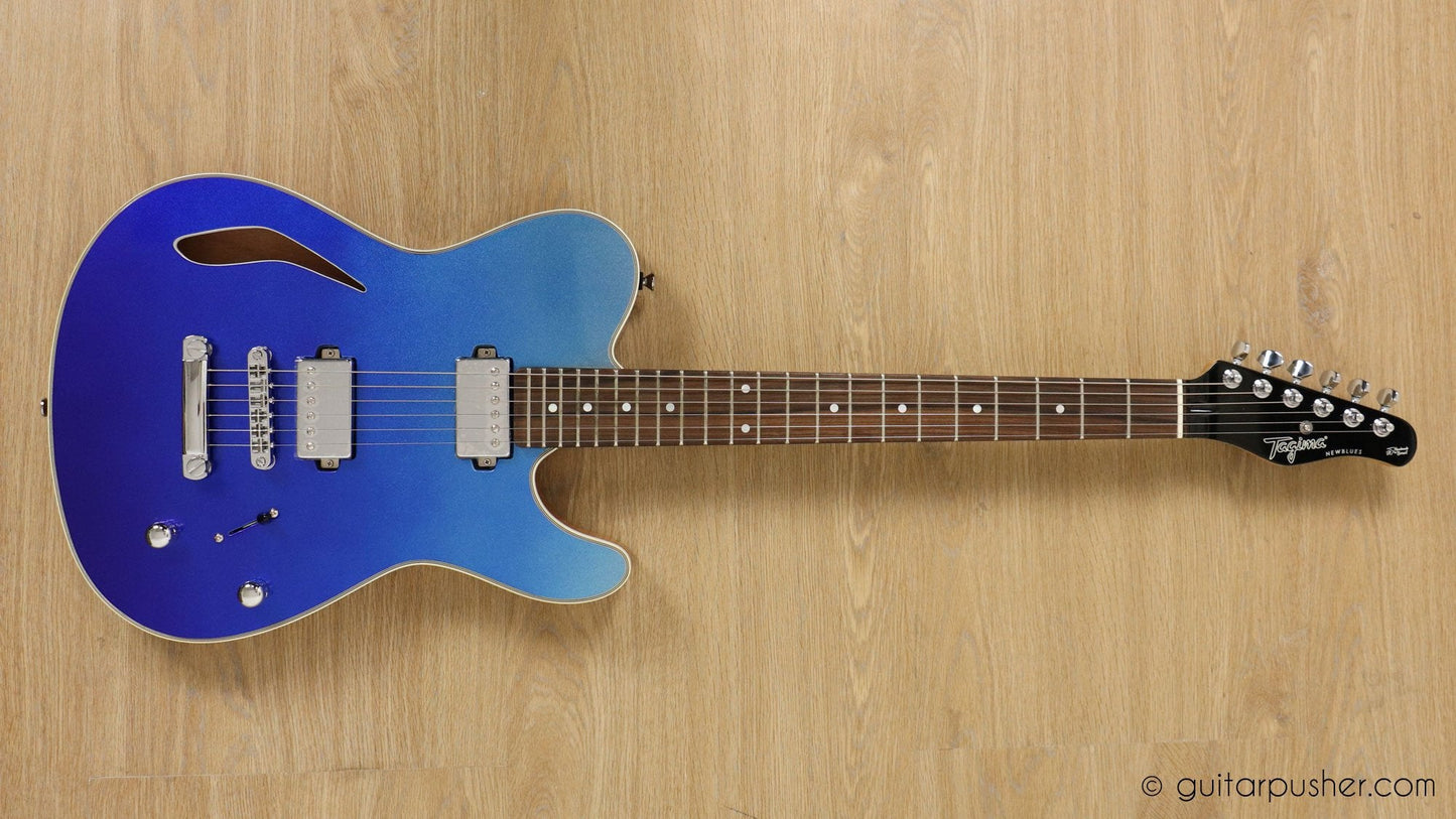 Tagima Signature Series New Blues Semi-Hollow Telecaster (Ocean Degrade Blue) - GuitarPusher