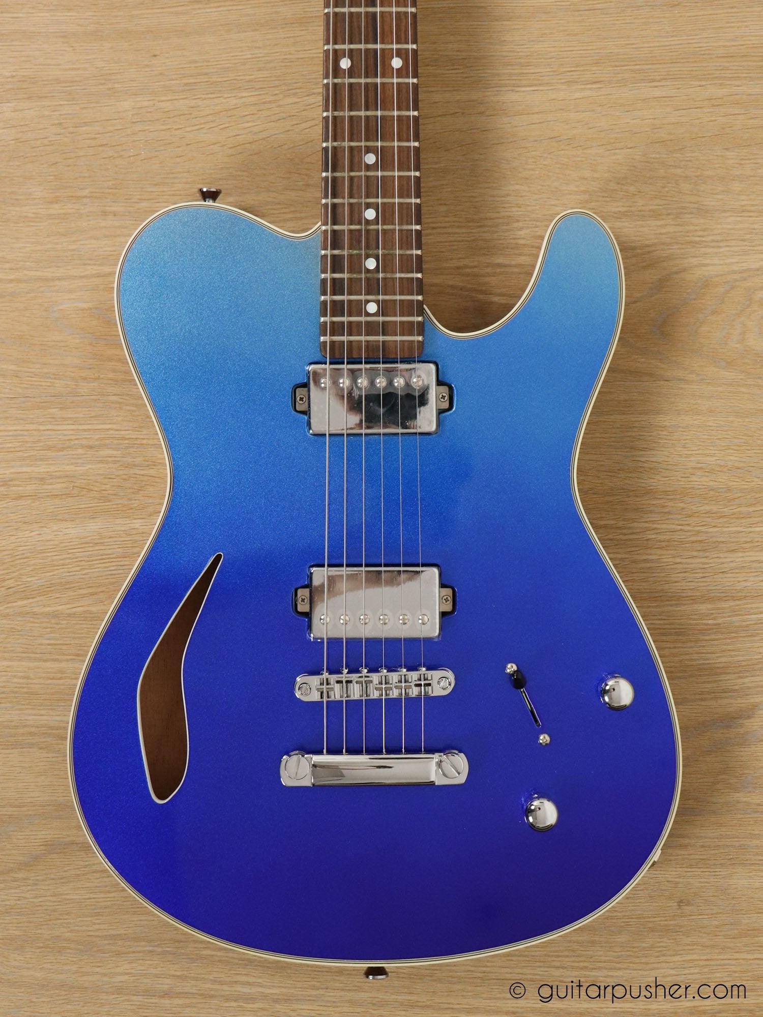 Tagima Signature Series New Blues Semi-Hollow Telecaster (Ocean Degrade Blue) - GuitarPusher