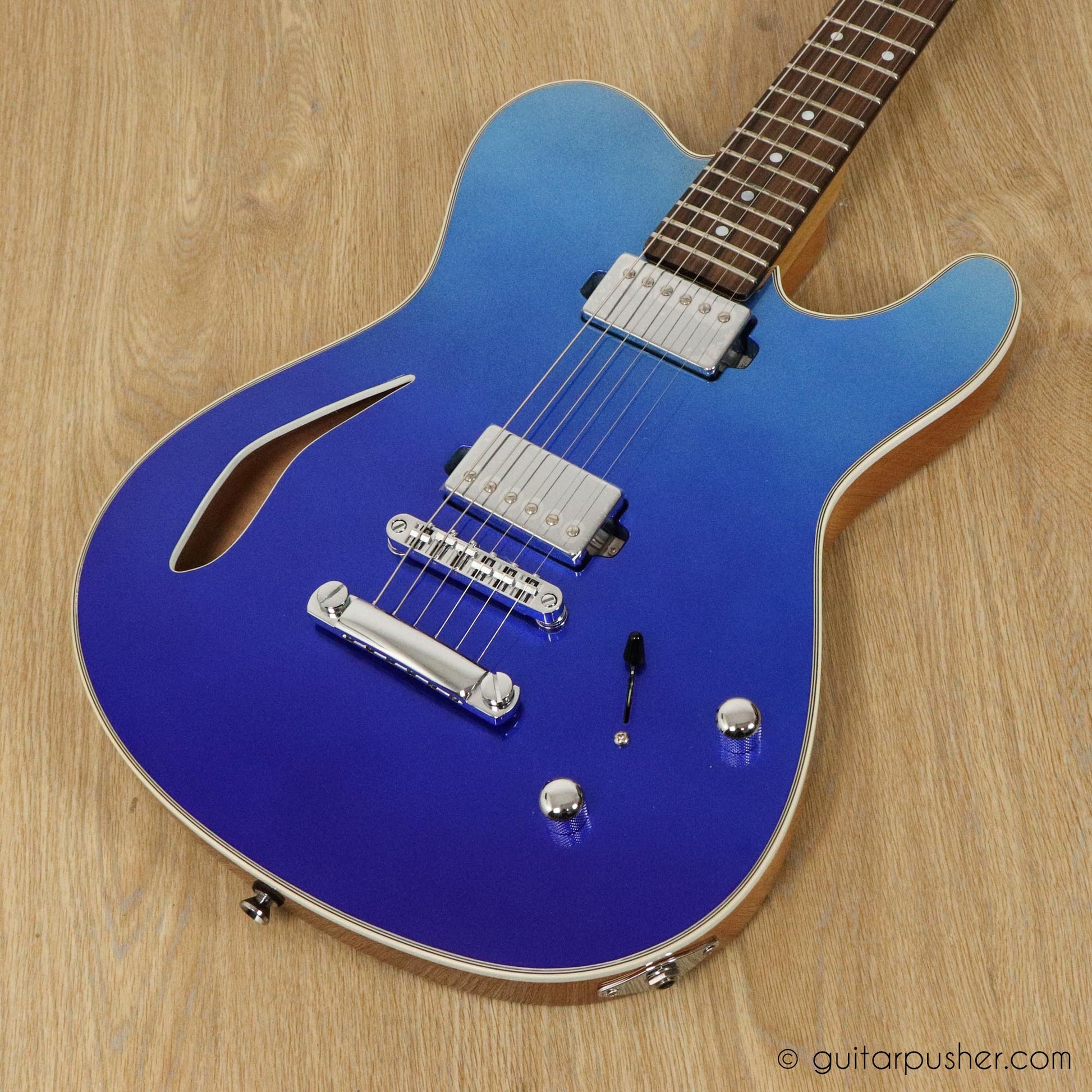 Tagima Signature Series New Blues Semi-Hollow Telecaster (Ocean Degrade Blue) - GuitarPusher