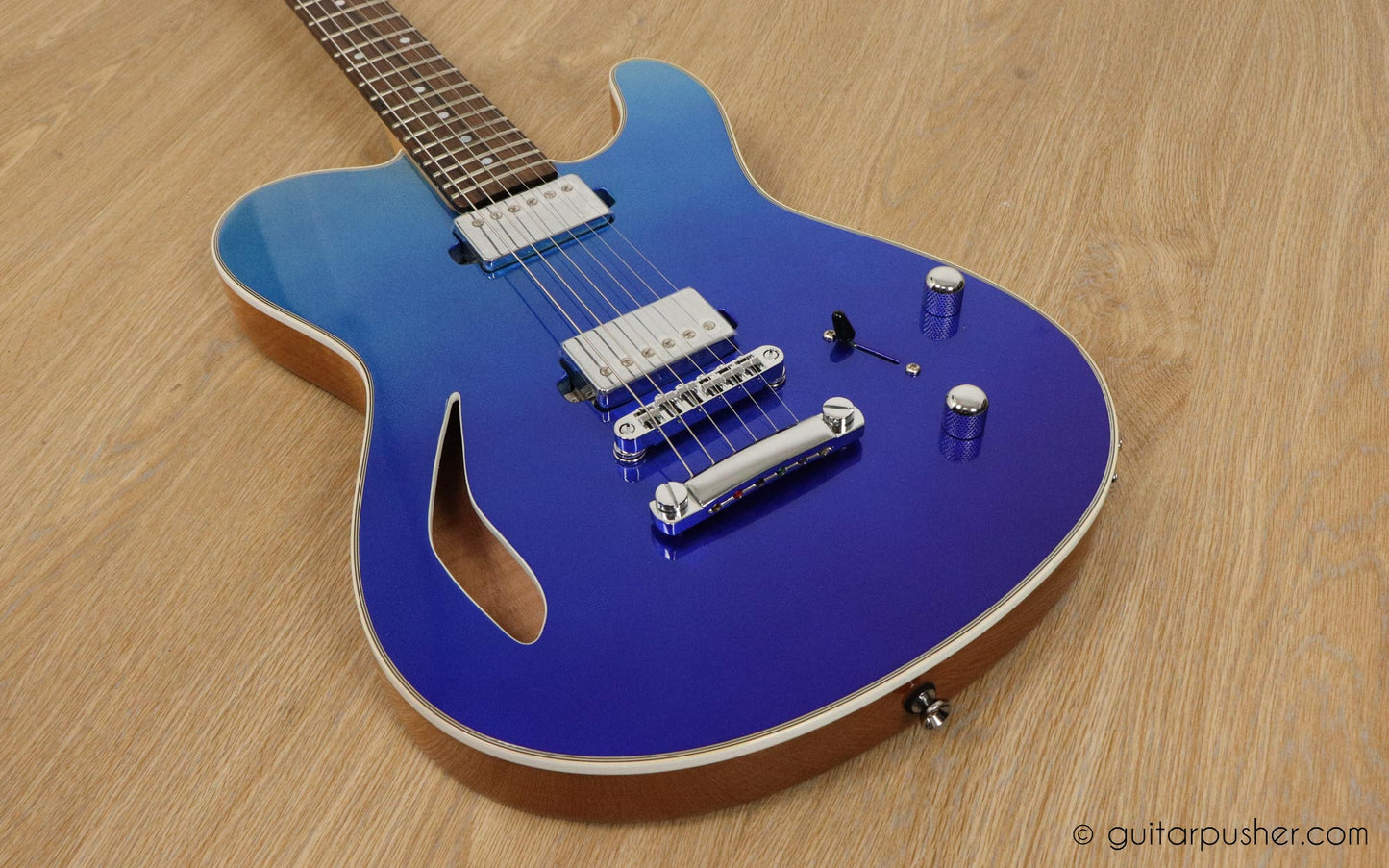 Tagima Signature Series New Blues Semi-Hollow Telecaster (Ocean Degrade Blue) - GuitarPusher