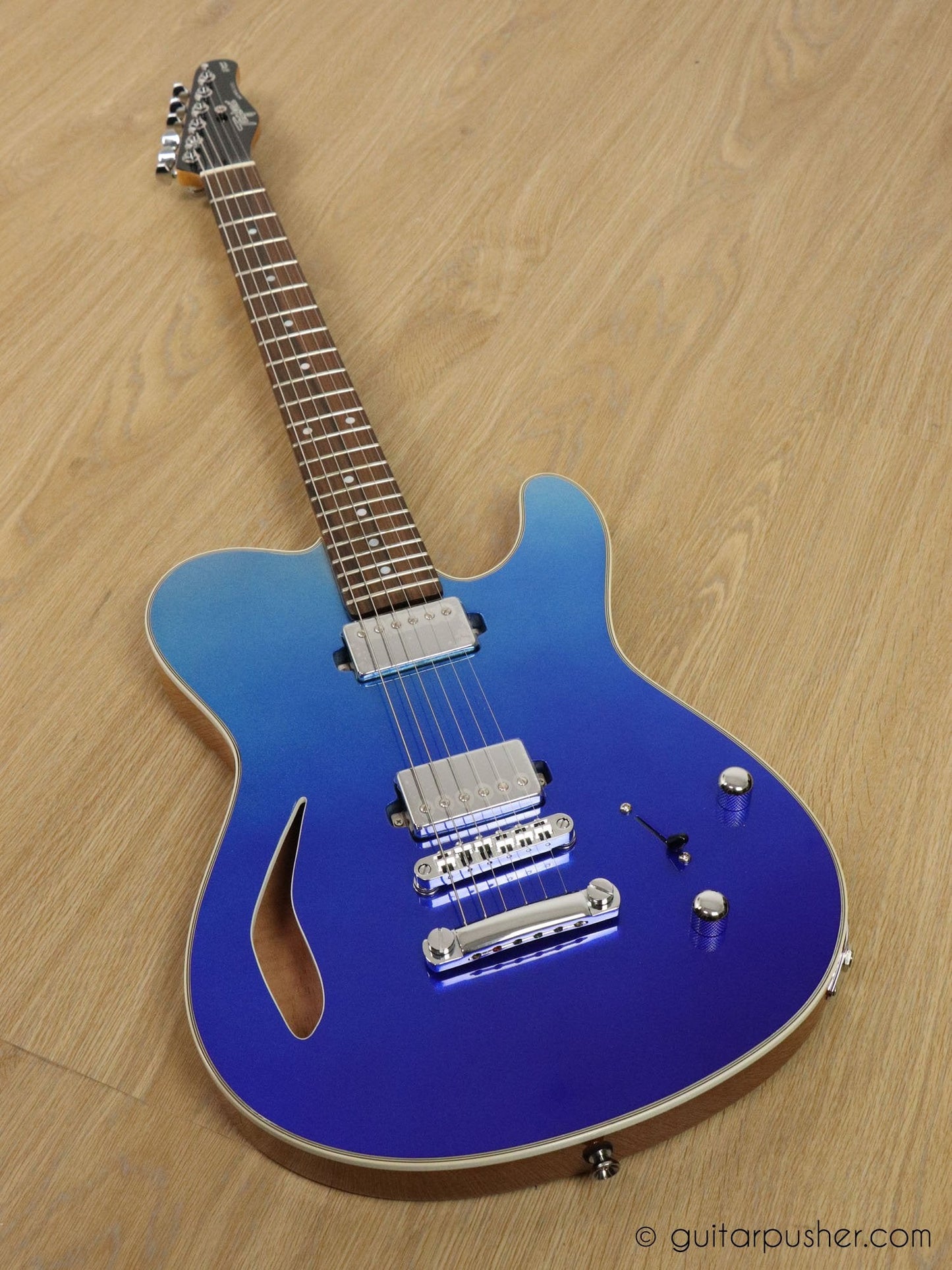 Tagima Signature Series New Blues Semi-Hollow Telecaster (Ocean Degrade Blue) - GuitarPusher