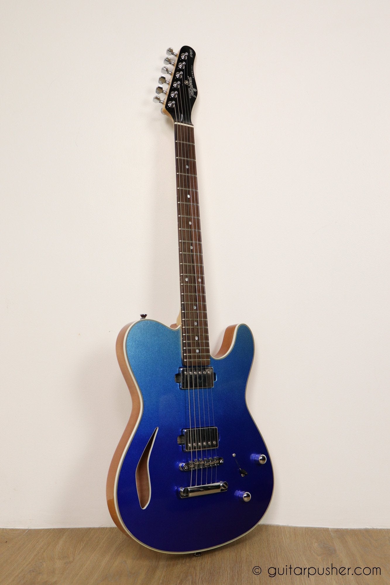 Tagima Signature Series New Blues Semi-Hollow Telecaster (Ocean Degrade Blue) - GuitarPusher