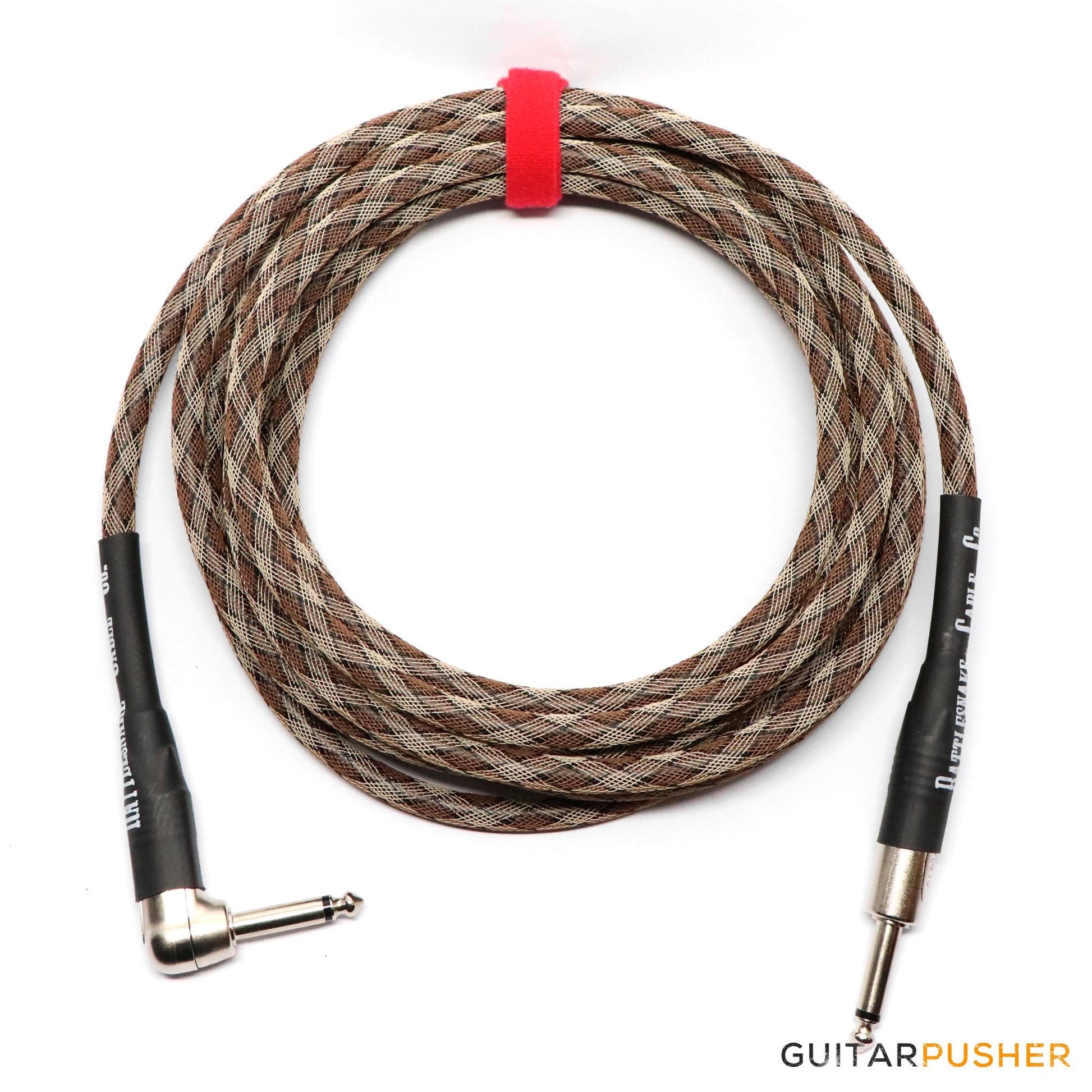 Rattlesnake Standard Instrument Cable - Straight to R/A Nickel Plugs - GuitarPusher