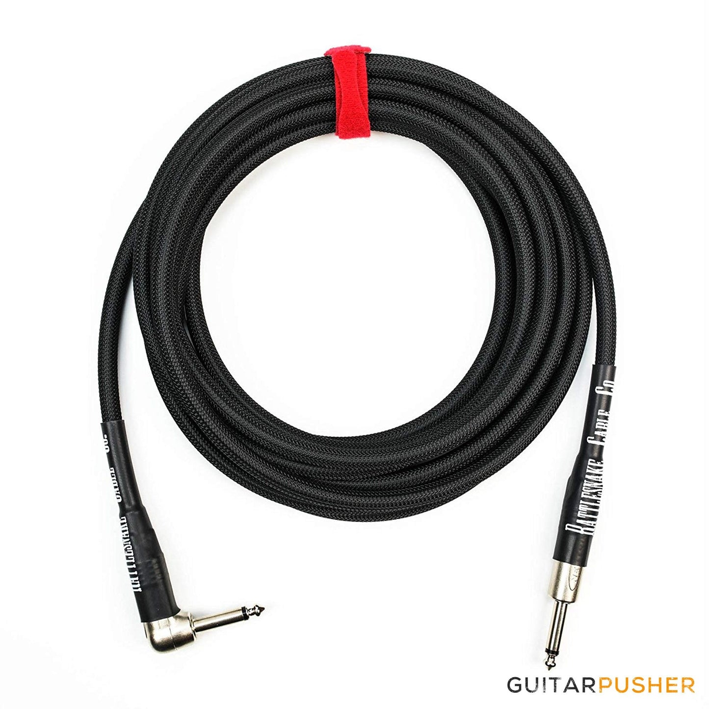 Rattlesnake Standard Instrument Cable - Straight to R/A Nickel Plugs - GuitarPusher