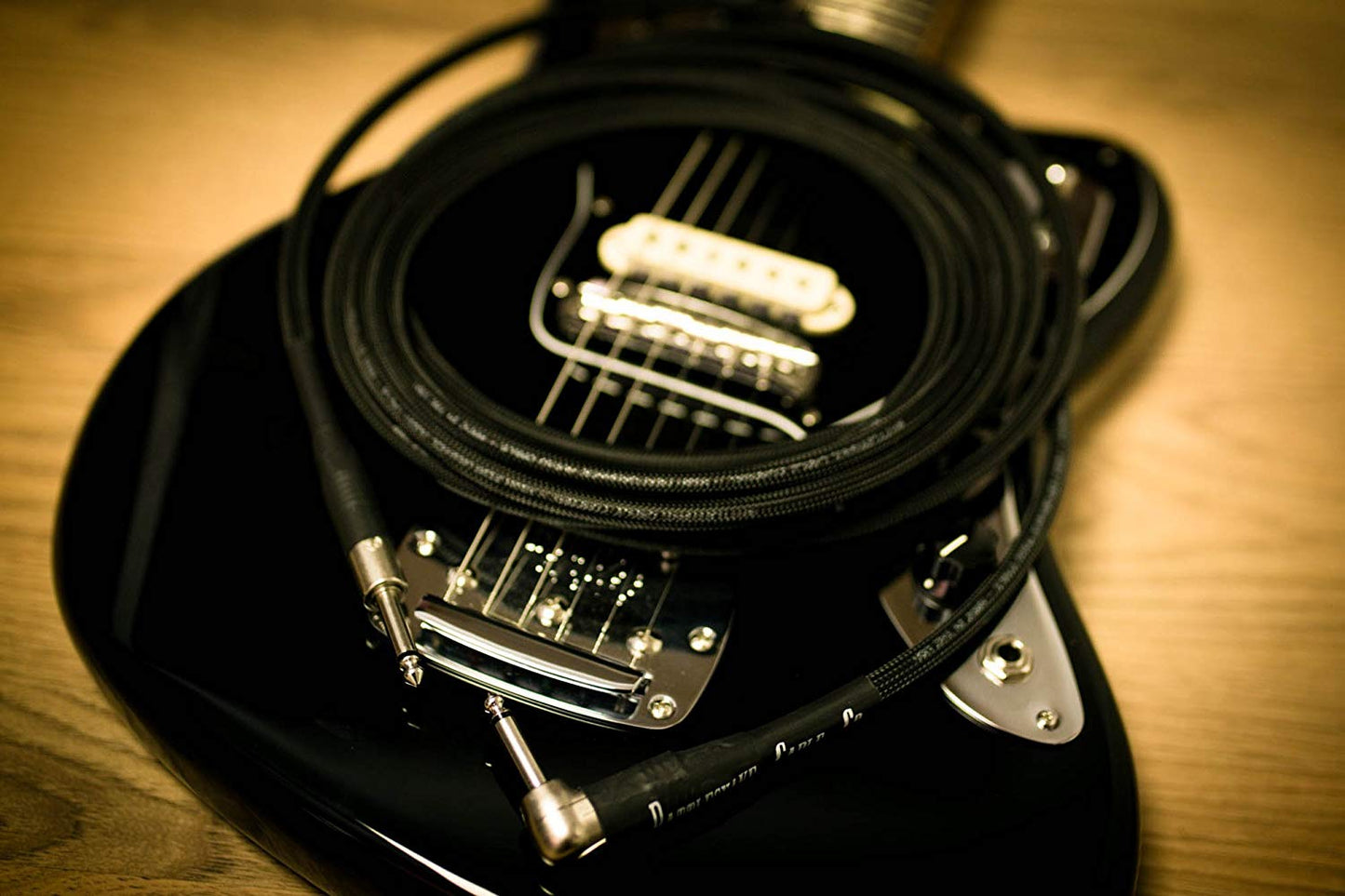 Rattlesnake Standard Instrument Cable - Straight to R/A Nickel Plugs - GuitarPusher