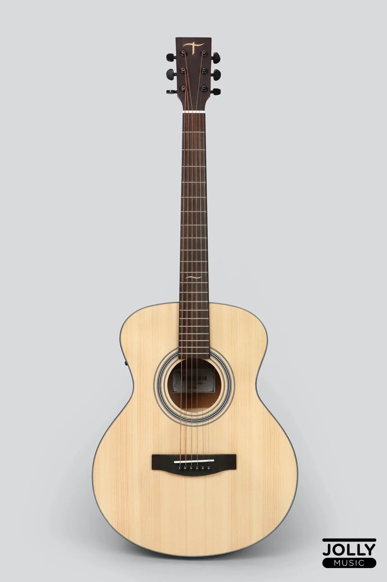 JCraft Troubadour TS-216E Solid Top Grand Symphony Acoustic Guitar with Pickups and Gigbag