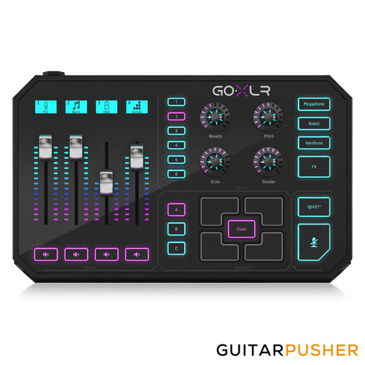 TC Helicon GO XLR Revolutionary Online Broadcaster Platform w/ 4-Channel Mixer, Motorized Faders, Sound Board & Vocal Effects