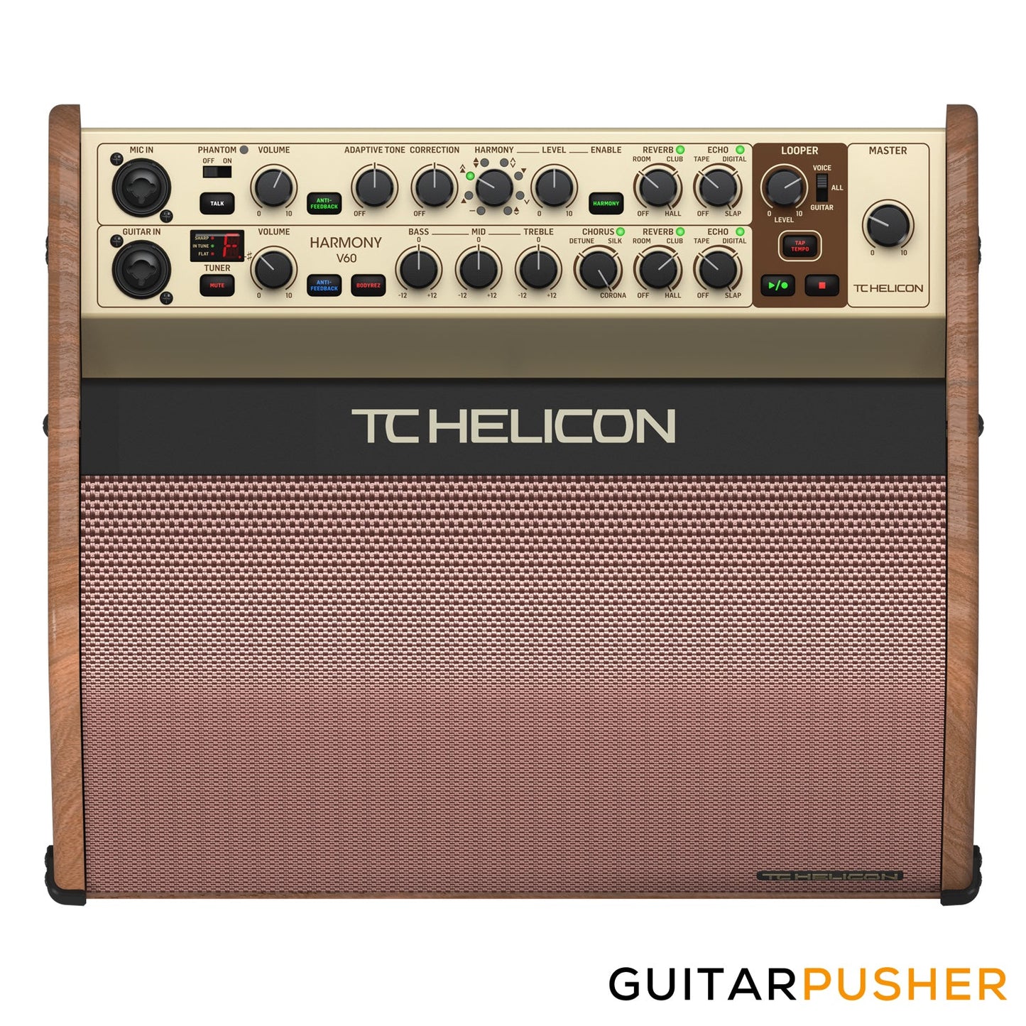 TC Helicon Harmony V60 60-Watt 2-Channel Acoustic Amplifier w/ 4-Button Footswitch