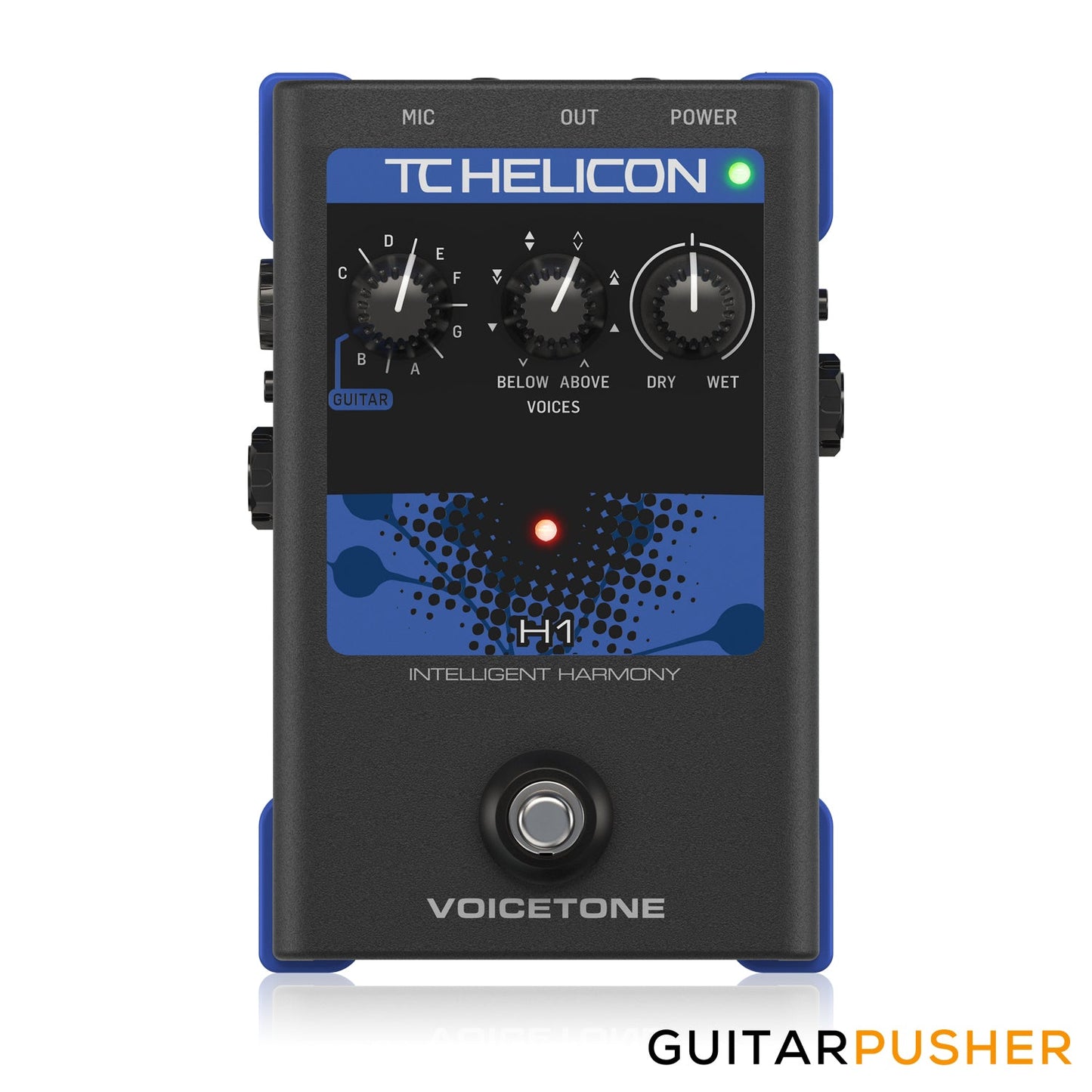 TC Helicon VoiceTone H1 Single-Button Stompbox for Realistic Guitar Controlled Vocal Harmony