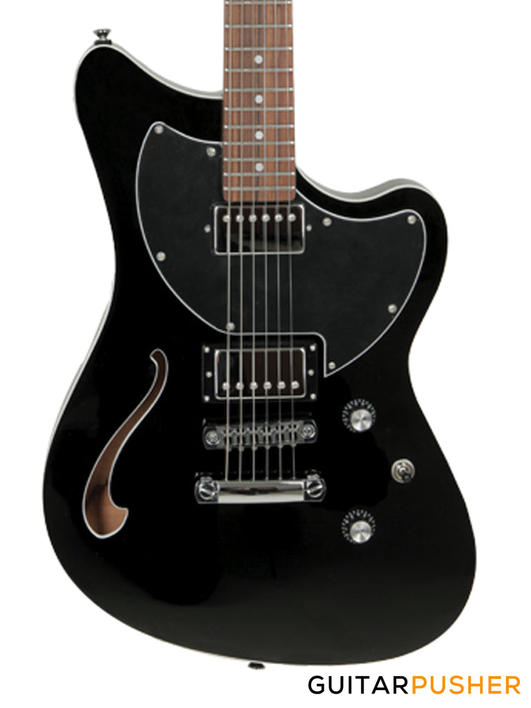 Tagima Brazil Series JetBlues Standard, Semi-Hollow Electric Guitar (Black) Rosewood Fingerboard/Black Pickguard