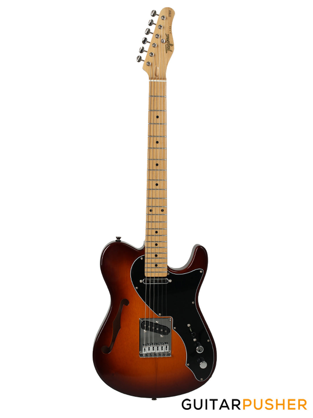 Tagima Brazil Series T-920 Semi-Hollow T-Style Electric Guitar (Honeyburst) Maple Fingerboard/Black Pickguard