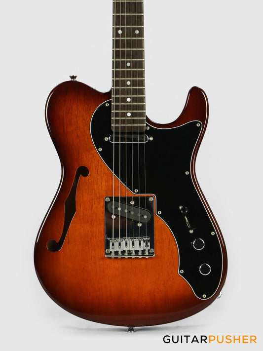 Tagima Brazil Series T-920 Semi-Hollow T-Style Electric Guitar (Honeyburst) Rosewood Fingerboard/Black Pickguard