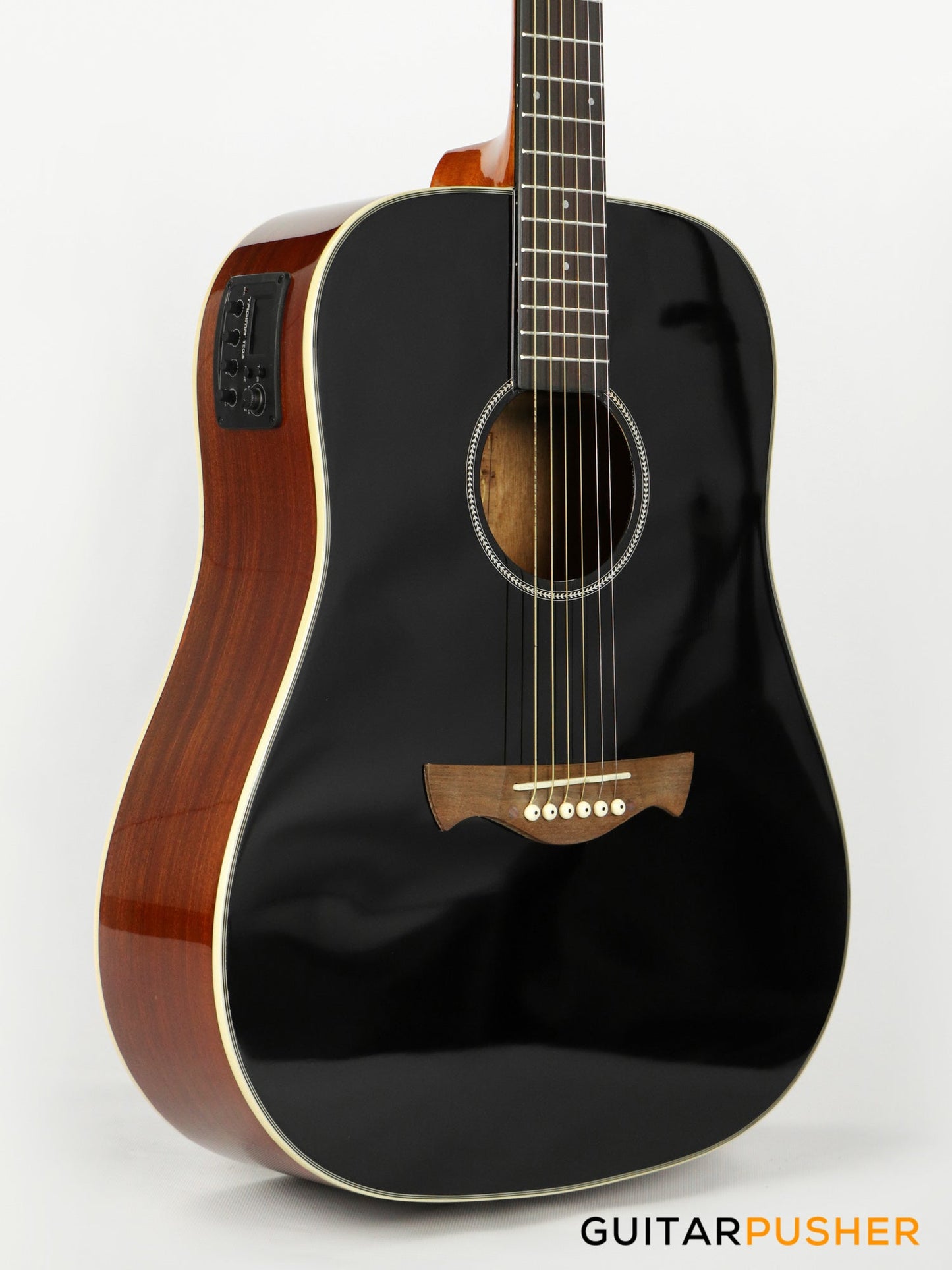 Tagima TW-25 EQ Dreadnought Acoustic-Electric Guitar - Black