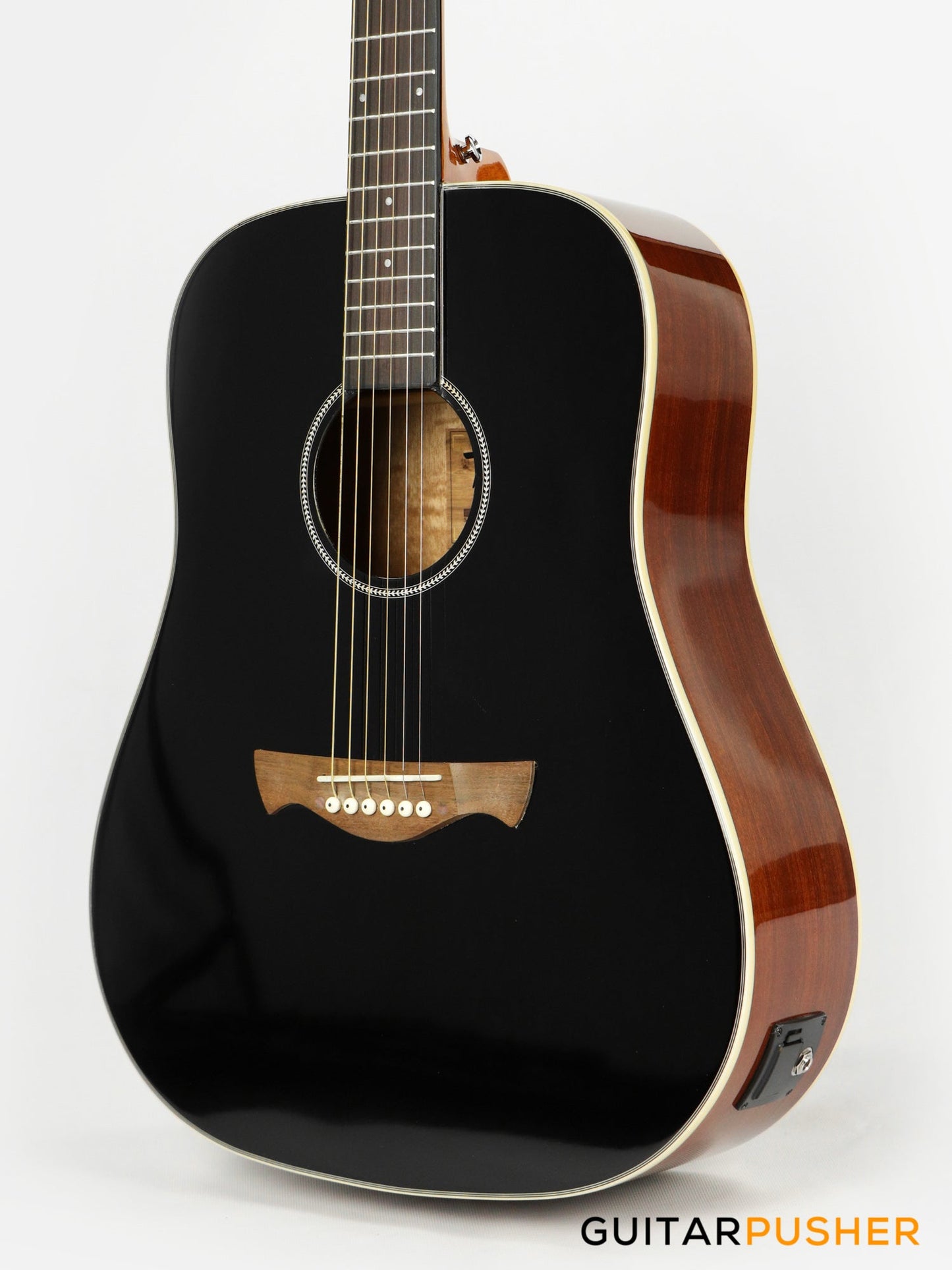 Tagima TW-25 EQ Dreadnought Acoustic-Electric Guitar - Black