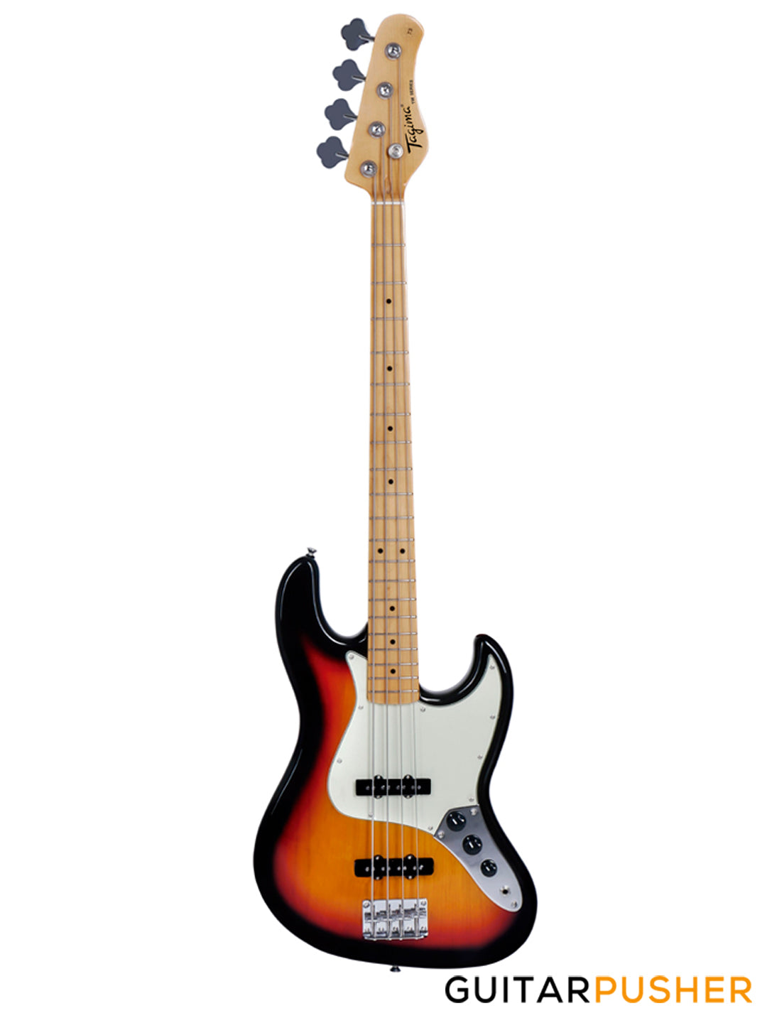 Tagima TW-73 JB Bass 4-String - Vintage Sunburst (Maple Fingerboard/Mint Green Pickguard)