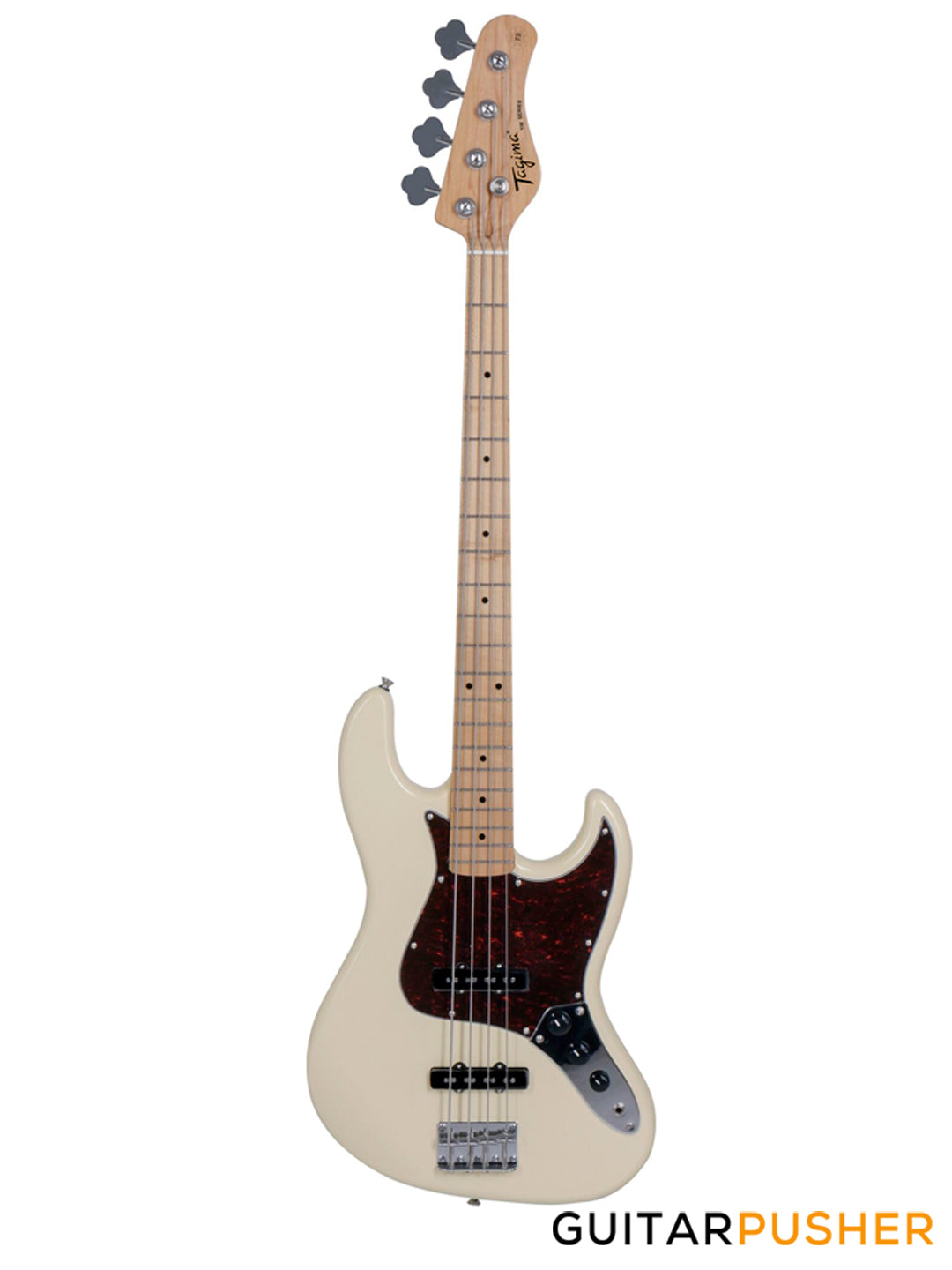 Tagima TW-73 JB Bass 4-String - Vintage White (Maple Fingerboard/Tortoise Shell Pickguard)