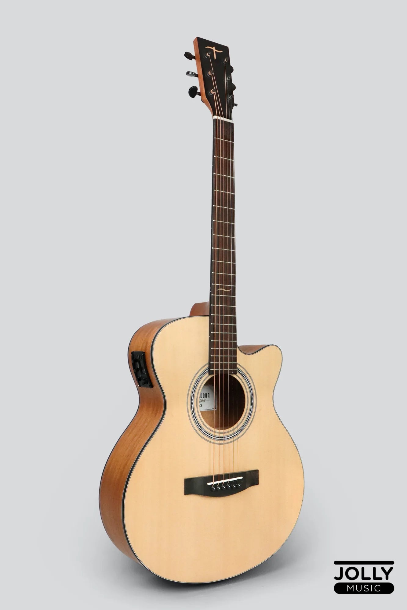 JCraft Troubadour TS-216CE Solid Top Cutaway Grand Symphony Acoustic Guitar with Pickups Gigbag