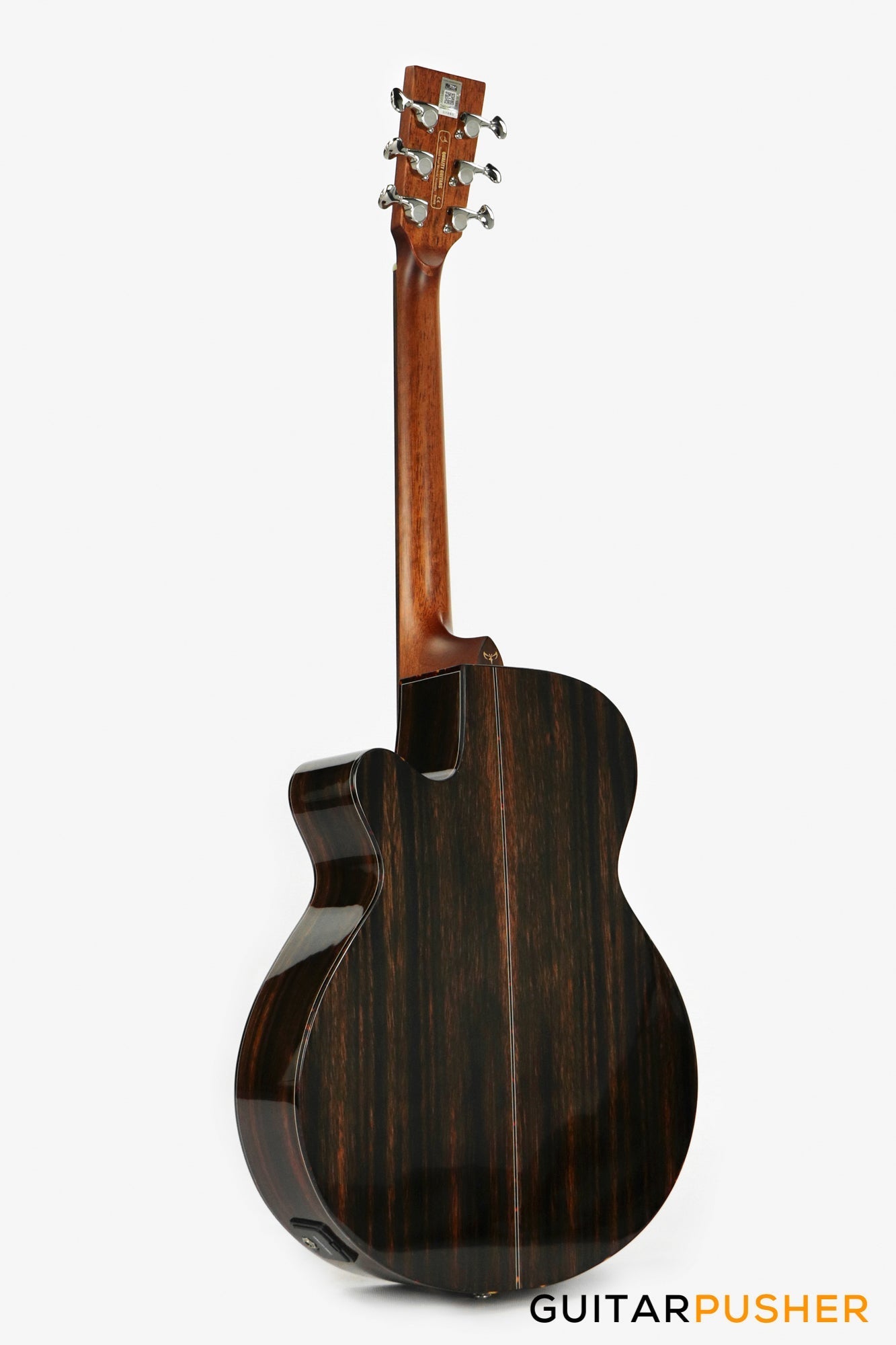 Tyma A1 Custom-ZL Solid Mahogany Top Striped Ebony OM Acoustic-Electric Guitar with T5 preamp