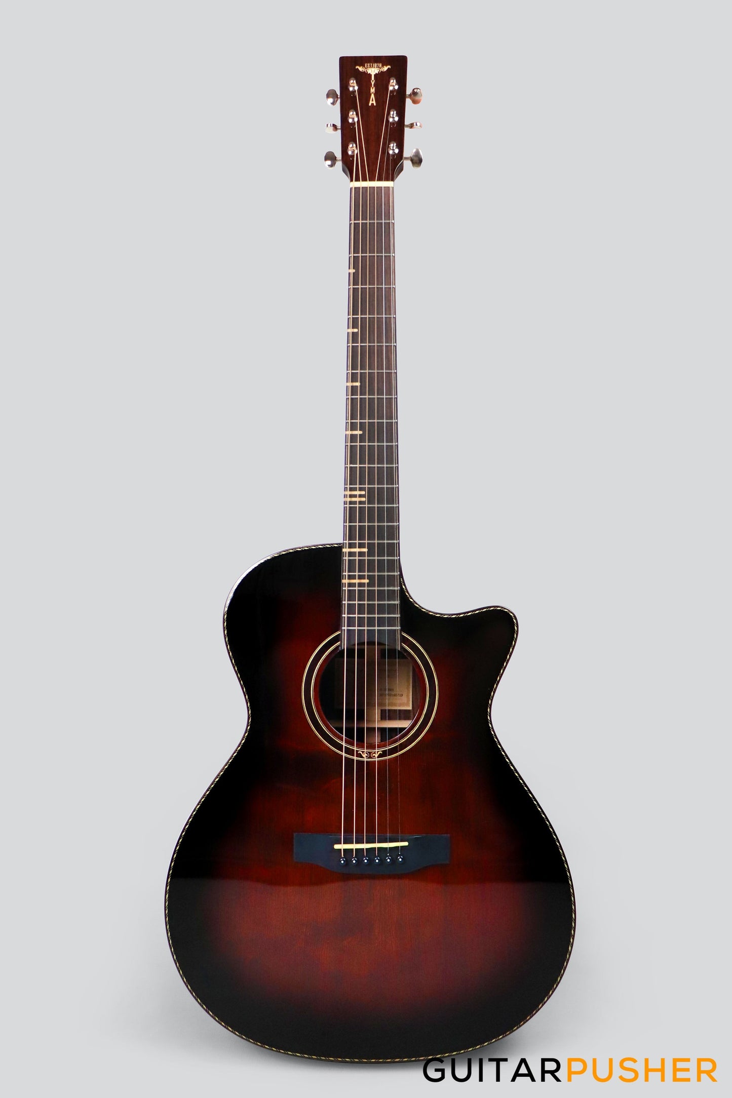 Tyma G-20 Solid Top Auditorium Acoustic-Electric Guitar Spruce/Rosewood - Brown Sunburst