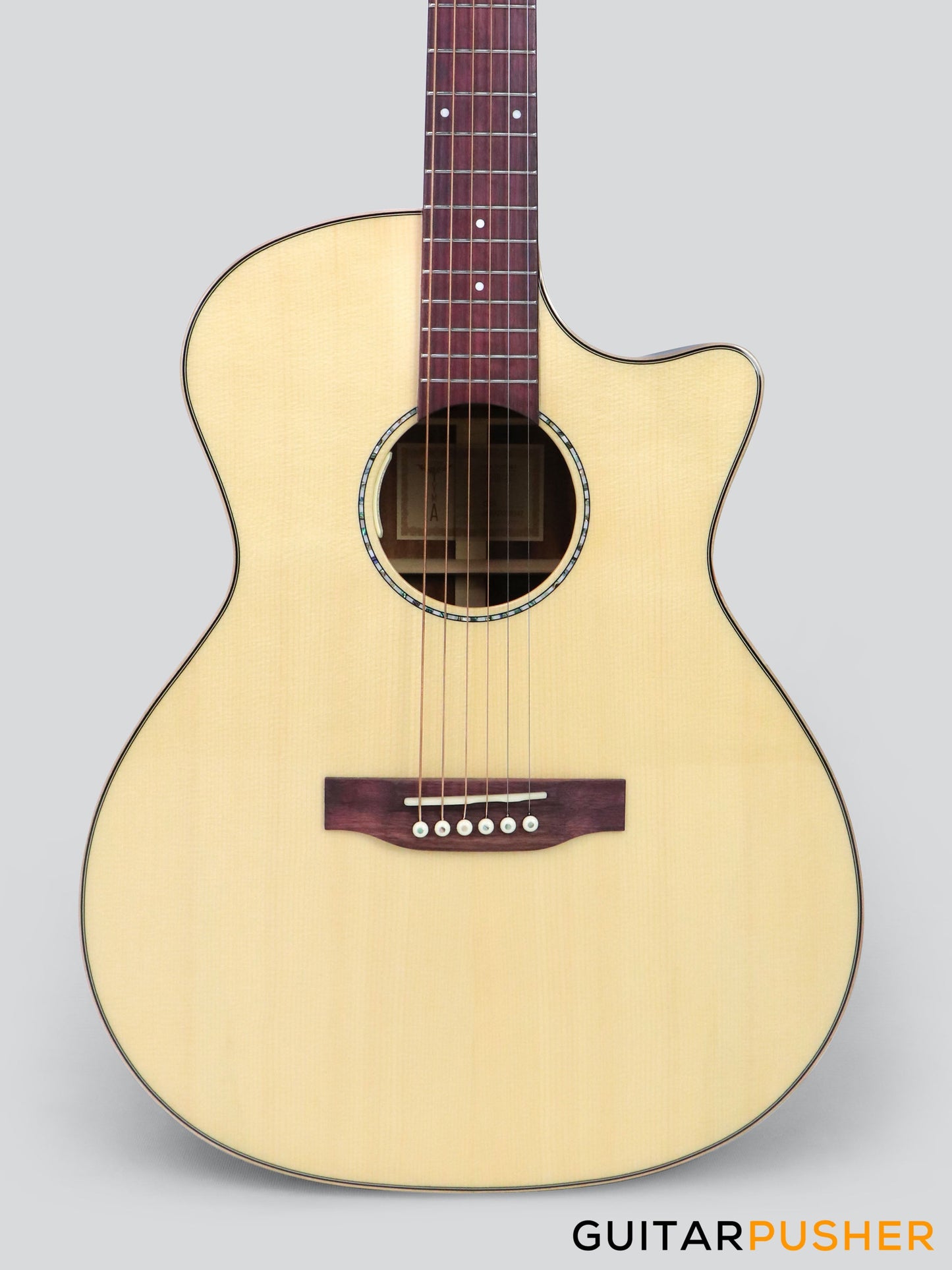 Tyma G-25E Santos Solid Engelmann Spruce Top Santos Rosewood Auditorium Acoustic-Electric Guitar with T-200 preamp