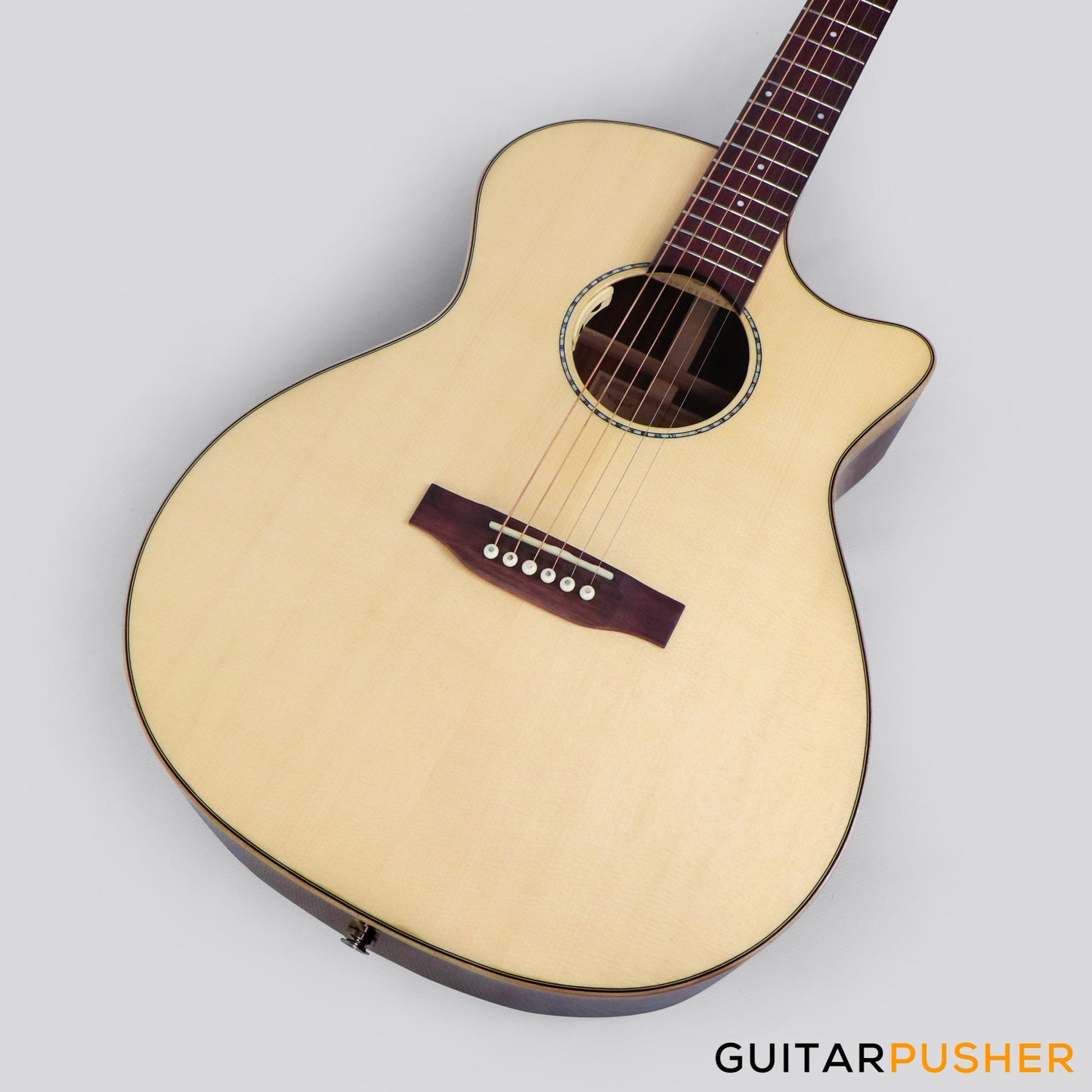 Tyma G-25E Santos Solid Engelmann Spruce Top Santos Rosewood Auditorium Acoustic-Electric Guitar with T-200 preamp