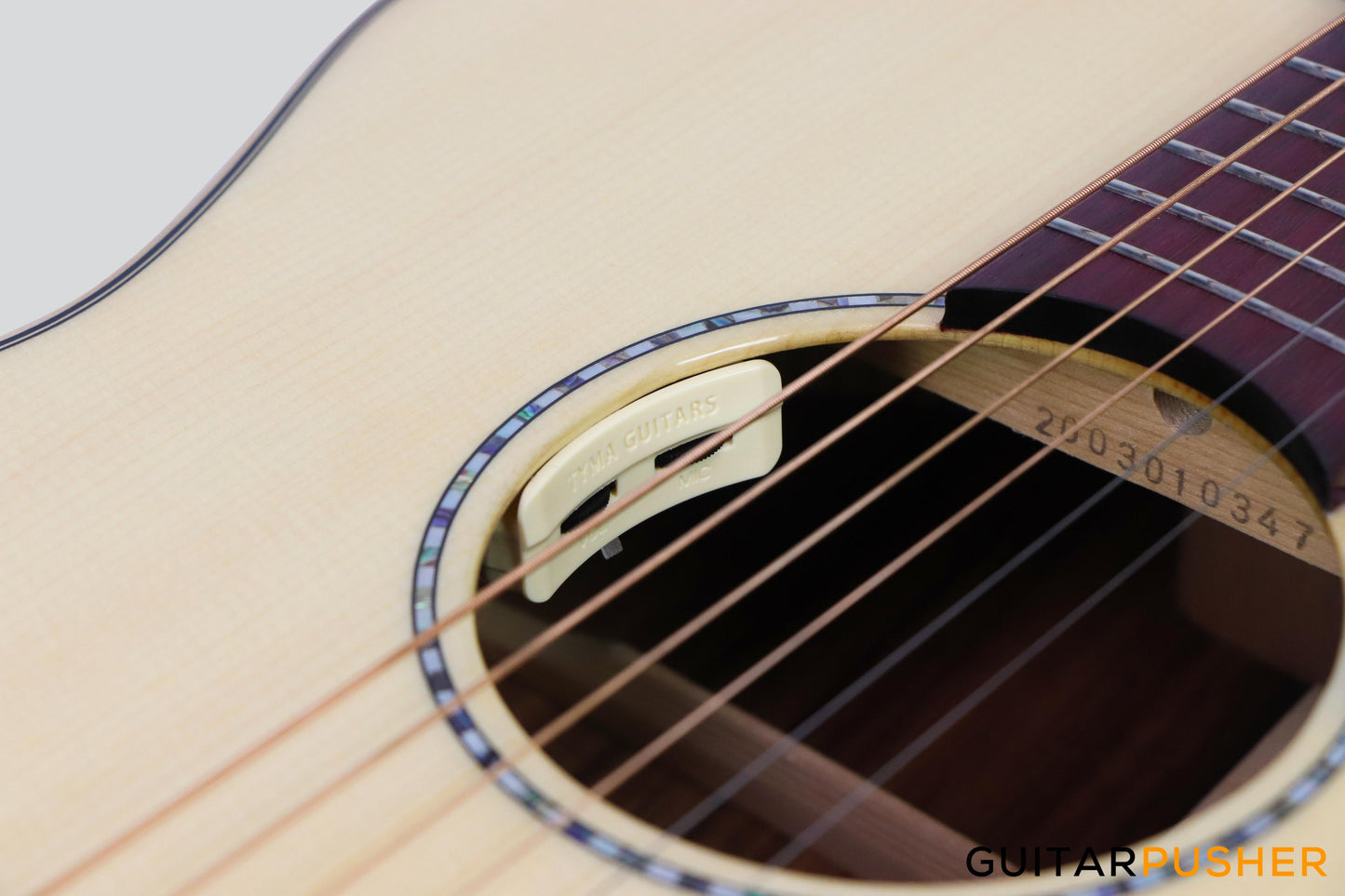 Tyma G-25E Santos Solid Engelmann Spruce Top Santos Rosewood Auditorium Acoustic-Electric Guitar with T-200 preamp