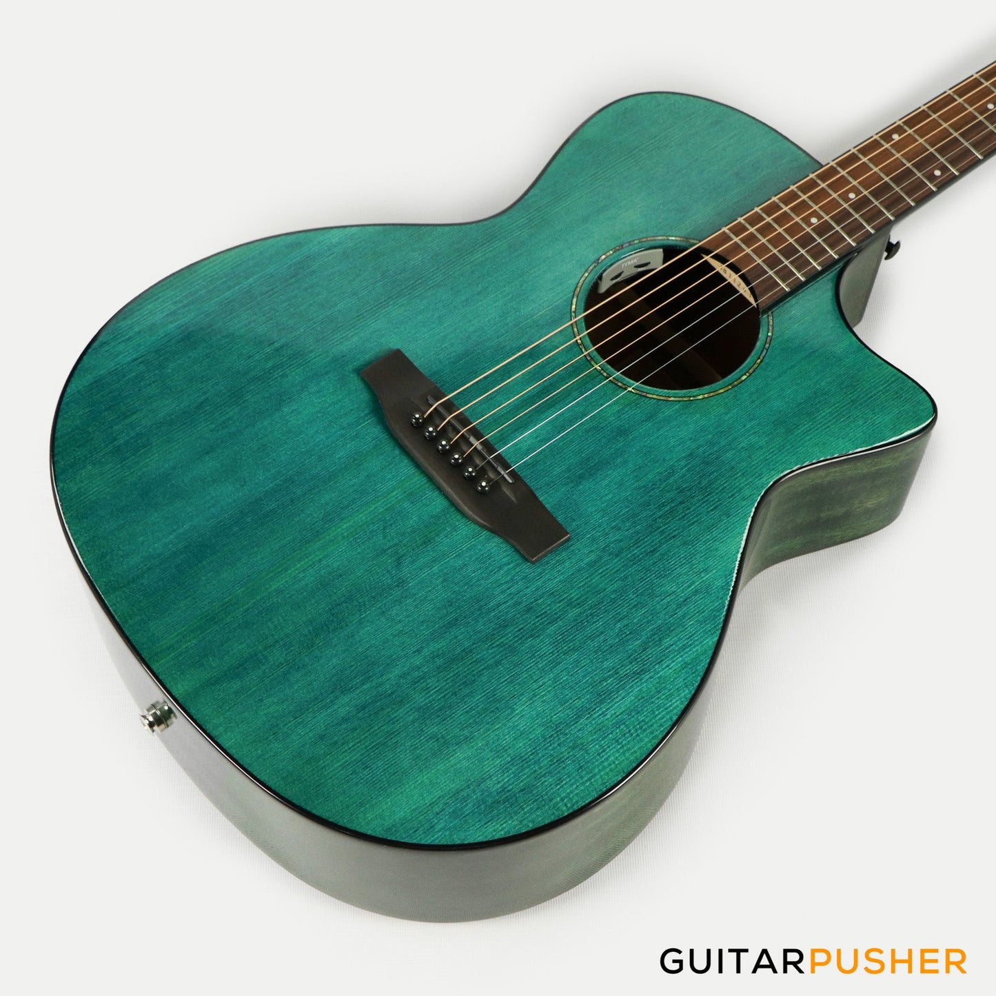 Tyma G-3 CBE Solid Sitka Spruce Top Mahogany Auditorium Acoustic-Electric Guitar with T-200 preamp (Ice Blue)