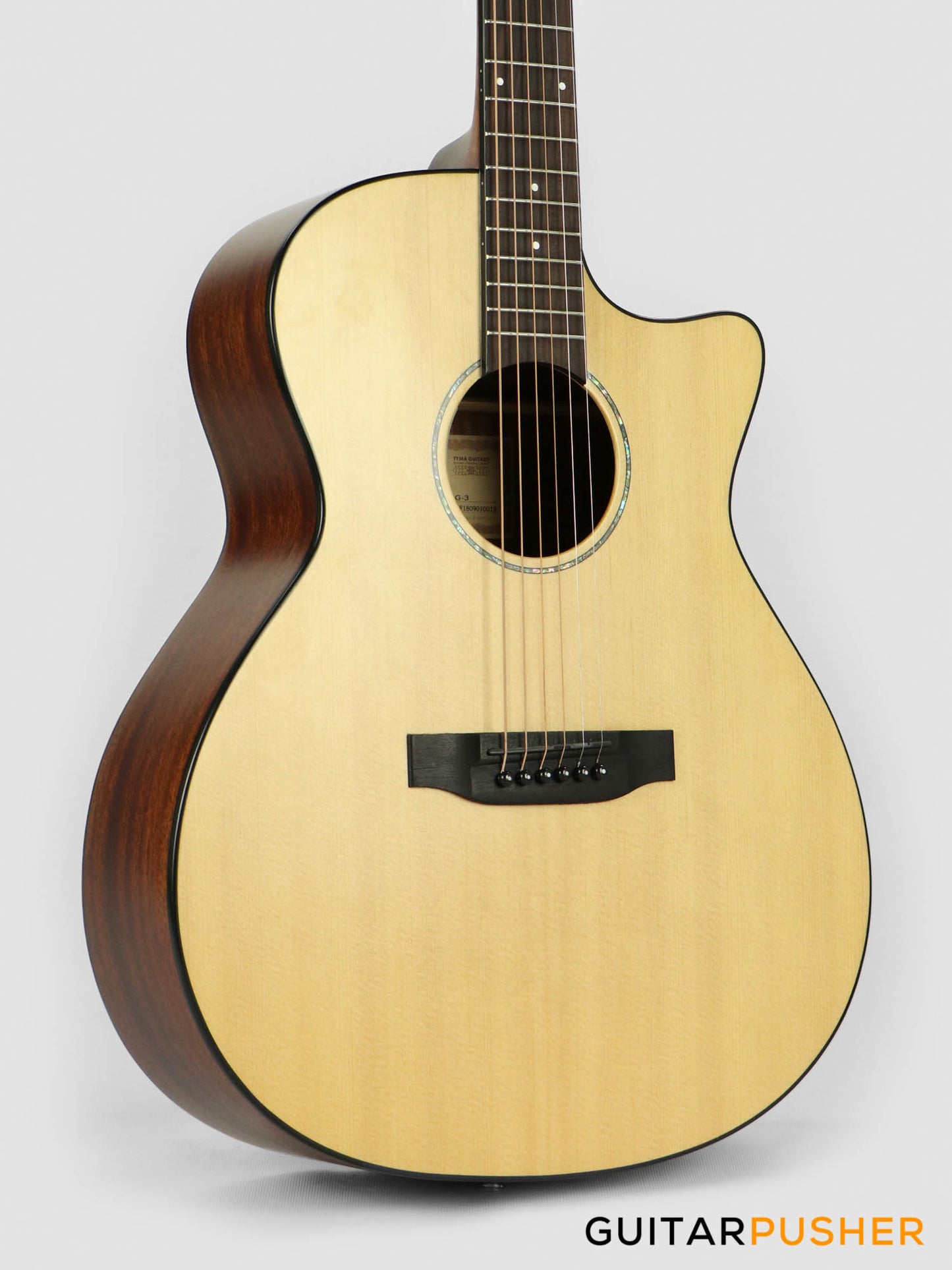 Tyma G-3 NSE Solid Top Auditorium Acoustic-Electric Guitar with T-200 preamp