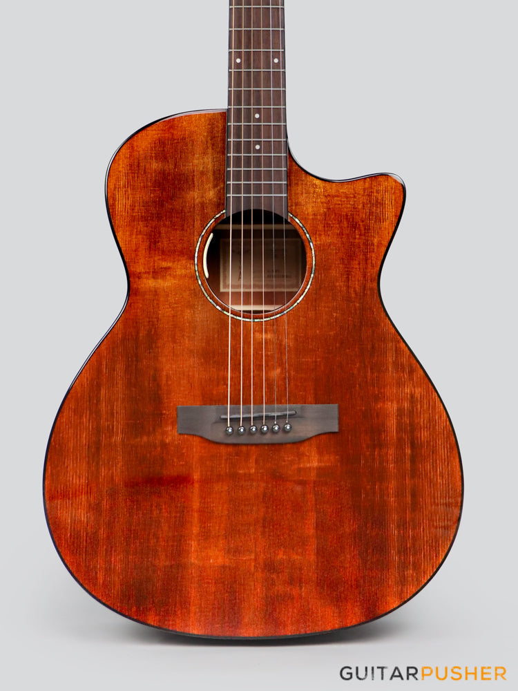 Tyma G-3 RSE Solid Mahogany Top All-Mahogany Grand Auditorium (Non-Cutaway) Acoustic-Electric Guitar with T-200 preamp