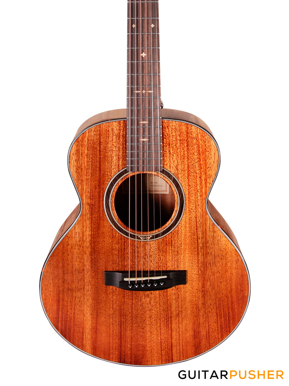 Tyma M-12ME Solid Mahogany Top All-Mahogany Mini Jumbo Acoustic-Electric Guitar with Fishman Presys II