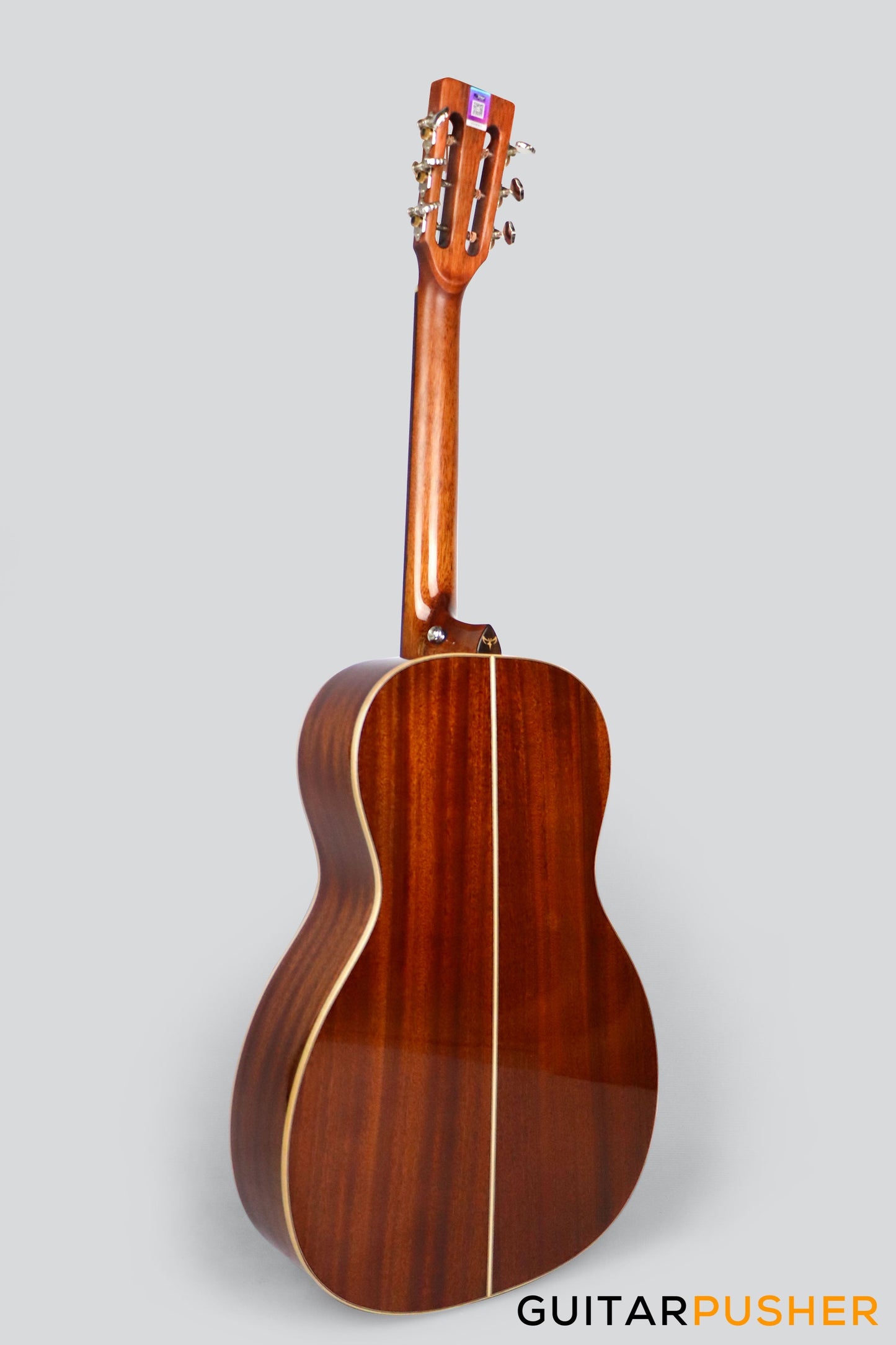 Tyma TP-18E Solid Top 00 Parlor Acoustic Guitar - Brown Sunburst