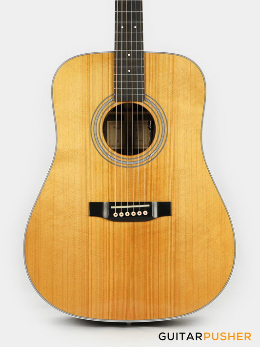 Tyma TD-28E All-Solid Wood Sitka Spruce Top Indian Rosewood Dreadnought Acoustic-Electric Guitar with Fishman Ellipse Matrix Blend Dual Pickups