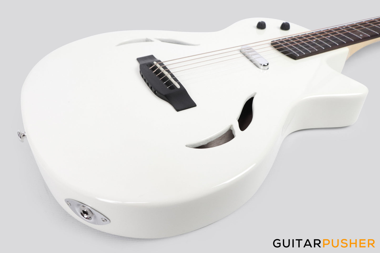 Tyma TE-1 Hollowbody Electric Guitar - White