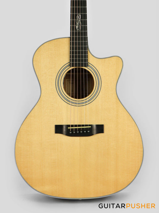 Tyma TG-15E All-Solid Sitka Spruce Top Grand Auditorium Acoustic-Electric Guitar w/ hard case