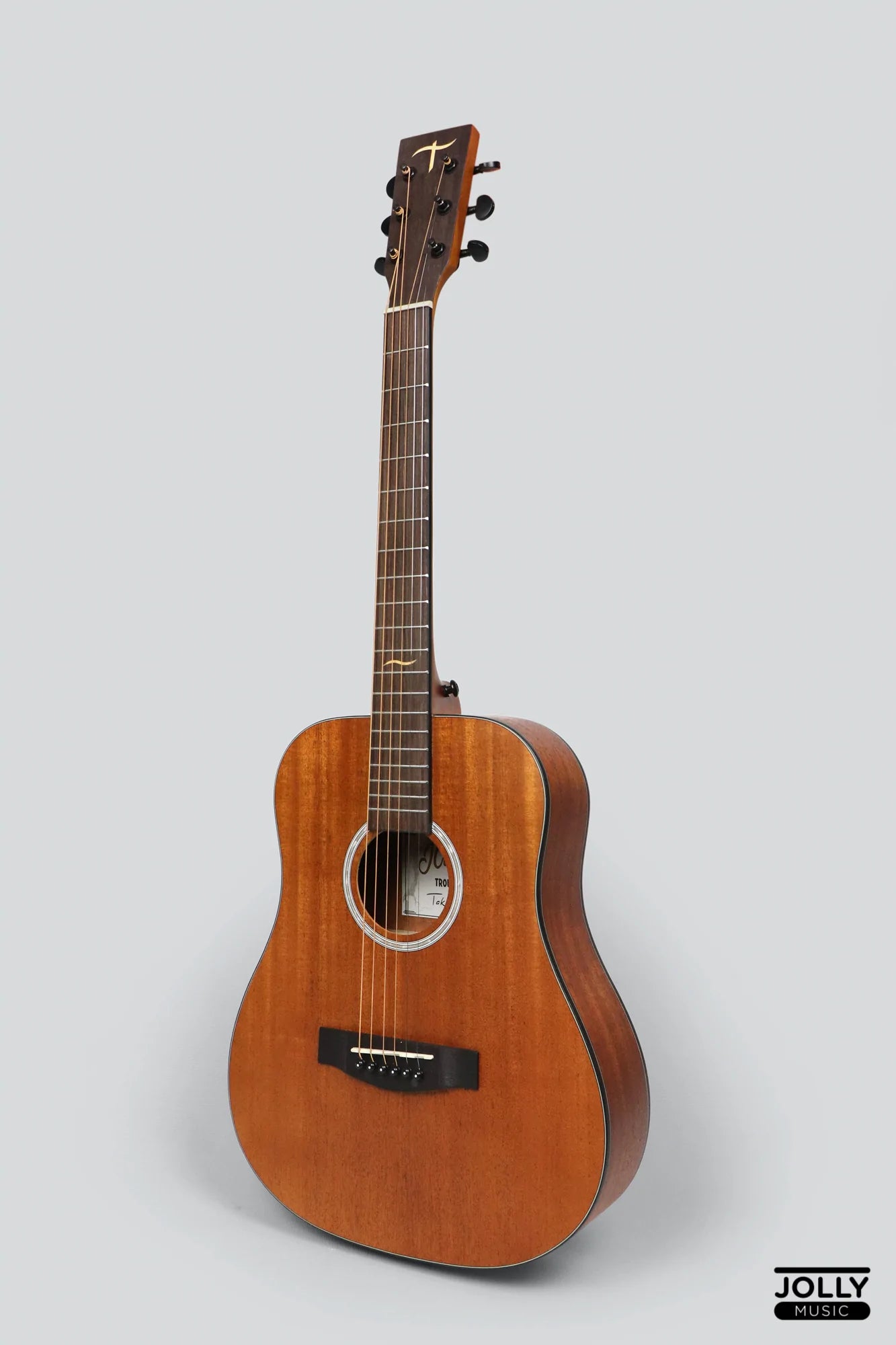 JCraft Troubadour Taka Mini Little Dreadnought All-Mahogany 36" Acoustic Guitar with soft case