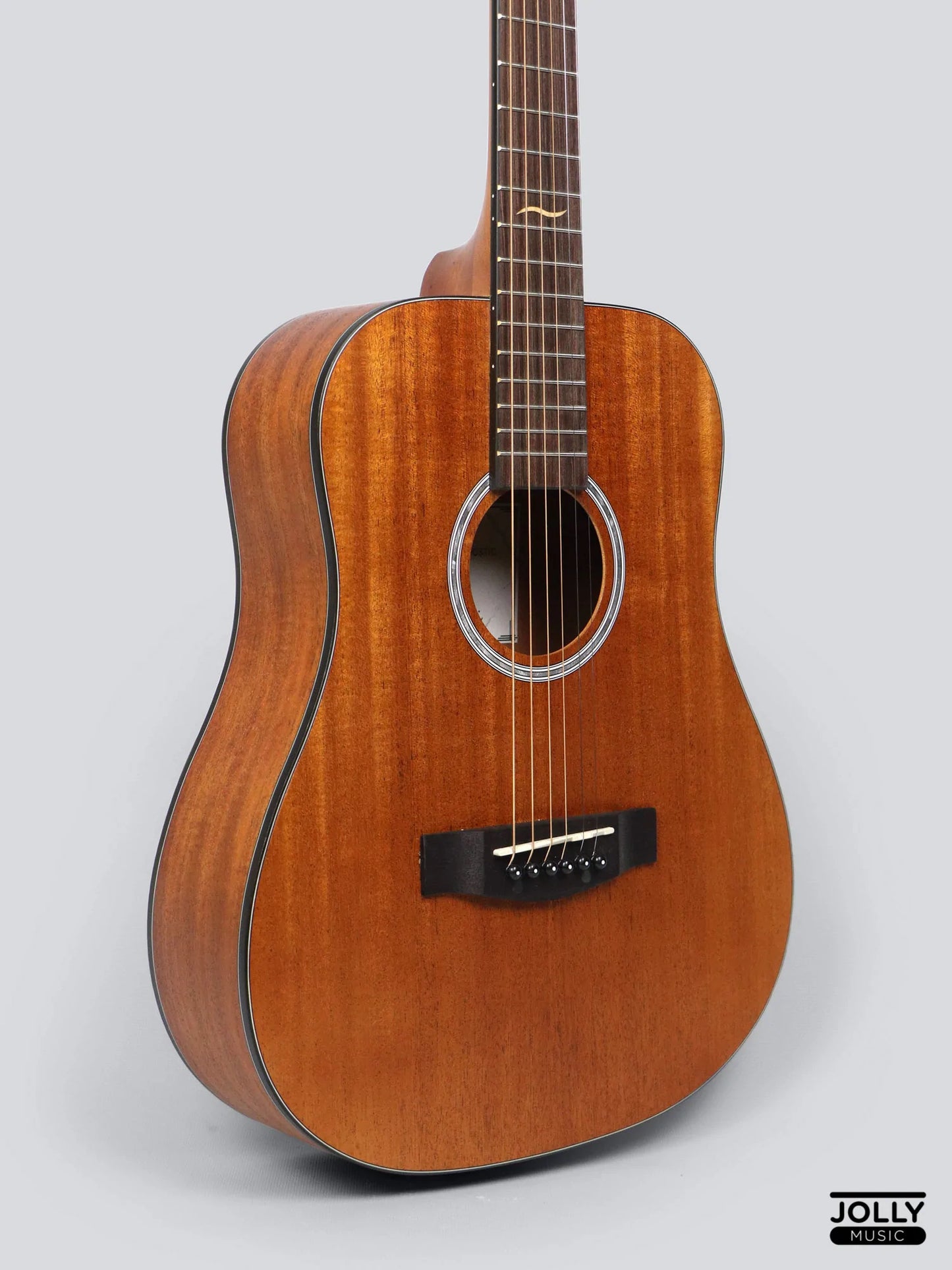 JCraft Troubadour Taka Mini Little Dreadnought All-Mahogany 36" Acoustic Guitar with soft case