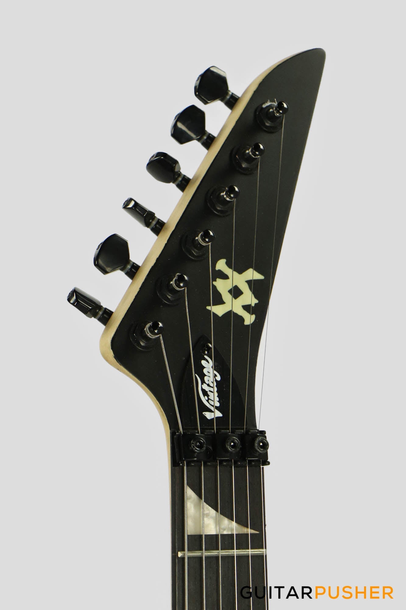 Vintage VR2000 VMX Raider Series Super S-Style w/ Floyd Rose (Satin Black)