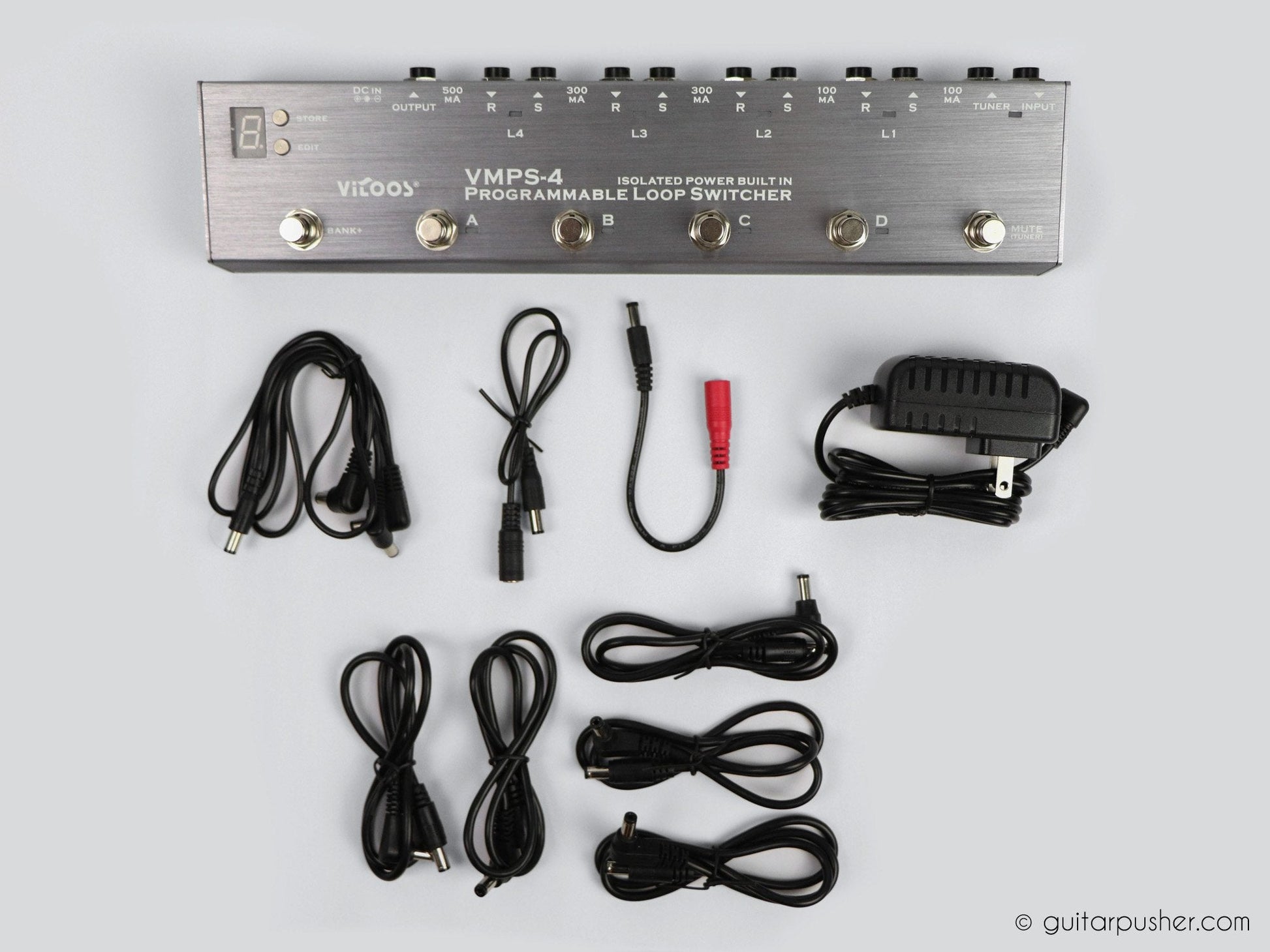 Vitoos VMPS-4 Effects Loop Programmable Switcher with Isolated Power Supply - GuitarPusher
