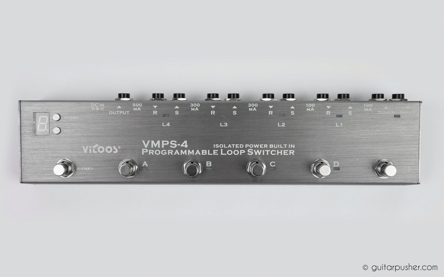 Vitoos VMPS-4 Effects Loop Programmable Switcher with Isolated Power Supply - GuitarPusher
