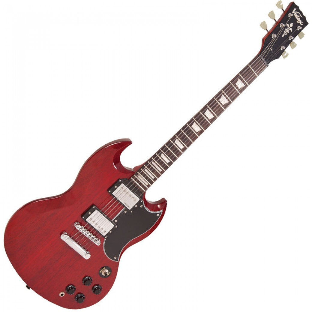 Vintage VS6 Reissue SG Electric Guitar - Cherry Red
