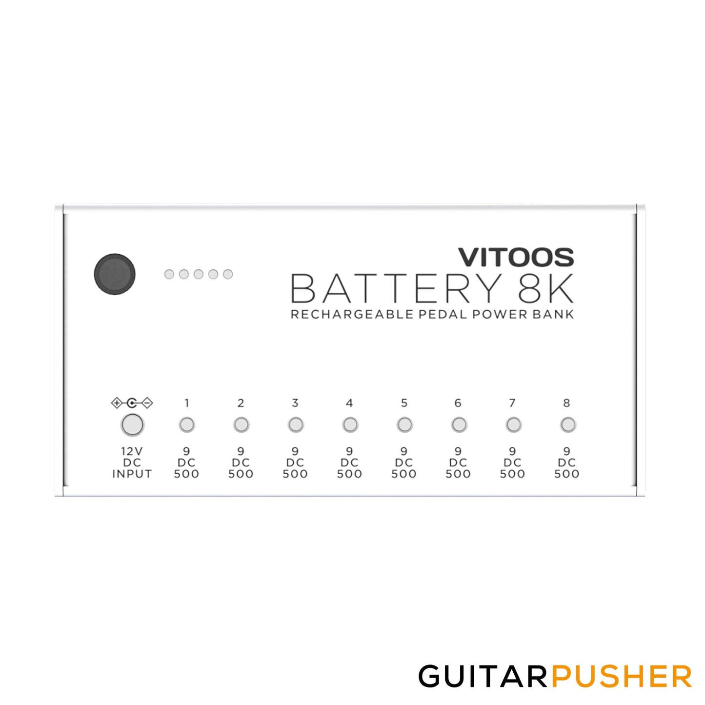 Vitoos Battery 8k 8-Output Fully Isolated Rechargeable Power Bank for Effects (9V)