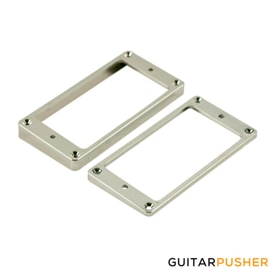 WD Humbucker Mounting Ring Set, Flat, 1 High, 1 Low - Chrome