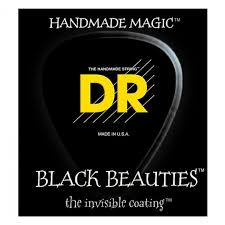 DR Black Beauties Coated Electric Guitar 7-Strings K3 Coated Medium Electric Guitar Strings - GuitarPusher