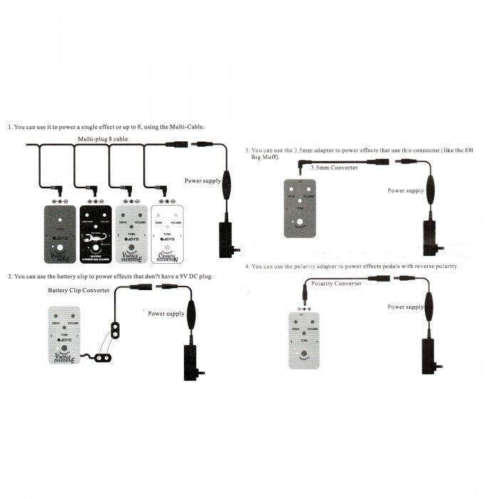 Joyo JP-03 Power Supply Adaptor with 8 Daisy Chain 2000mA