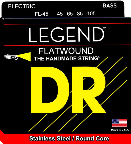 DR FL-45 Legend Flatwound Medium Bass Strings 45-105 (45 65 85 105) - GuitarPusher