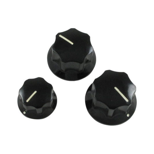 WD Jazz Bass Knob Set Volume/Volume/Tone (screw-less) - GuitarPusher