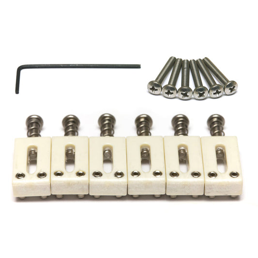 Graphtech TUSQ Saddle Strat & Tele Style 2 1/16 in. Spacing (6 Pcs) White PQ-8000-00