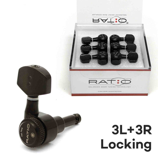 Graphtech RATIO Electric Locking 3+3 Contemporary Black 2 Pin PRL-8311-B0